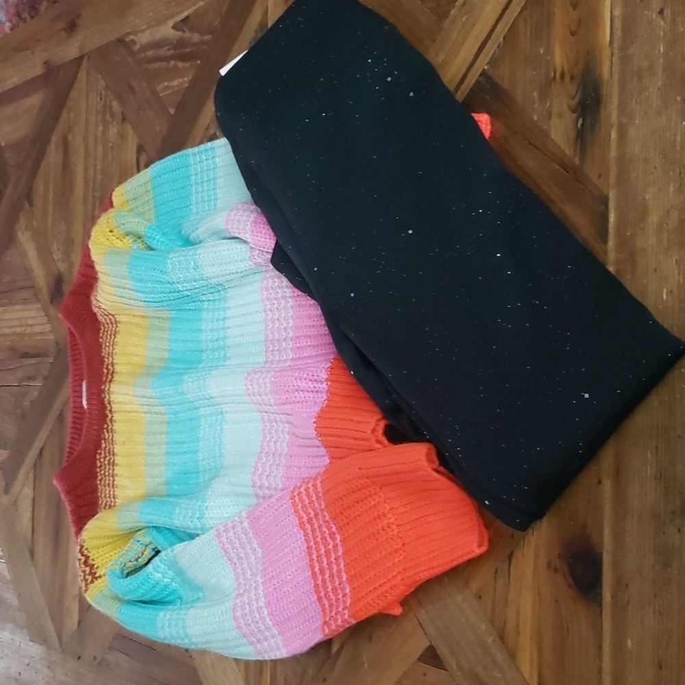 2 pcs SO Sweater & Glitter leggings